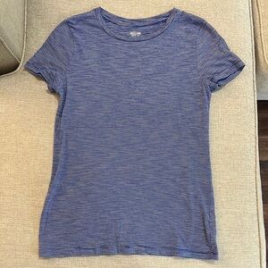 Blue Fitted Short Sleeve T-Shirt